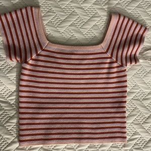 Forever 21, off shoulder striped tee